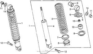 CB550 Rear shock absorber (1)