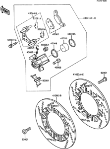 ZX600 Передний тормоз