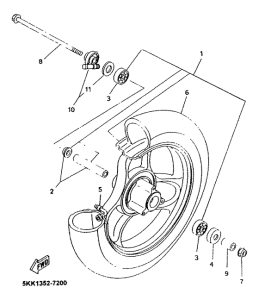YN100 Переднее колесо