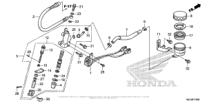 GL1800 Задний тормозной цилиндр