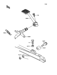 ZX400 Педаль тормоза