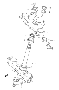 DR-Z250 Траверса нижняя