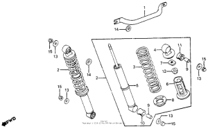 CM200 Rear shock absorber 80-81