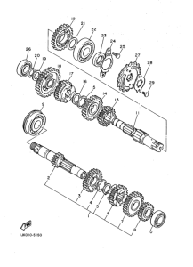 SRX400 Мост ведущий комплект