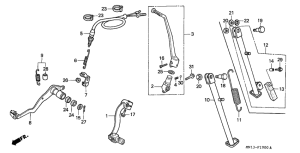 XR600R Pedal / kick starter arm