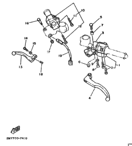 TZR250 Interruptor  manillar&palanc