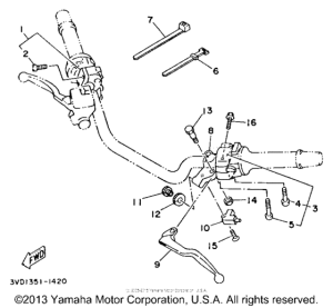 TDM850E Рулевые переключатели