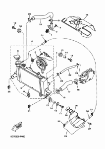 YZF-R125A Radiator & hose