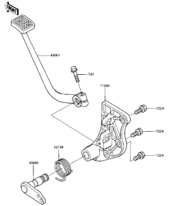 ZG1200 Педаль тормоза