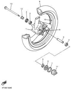 YZF600R Переднее колесо