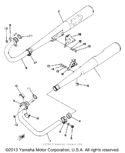 XS400E Выхлопная система