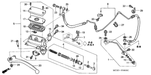 ST1300 Главный цилиндр сцепления