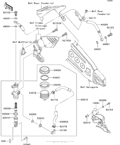 ZX600 Задний торм цилиндр