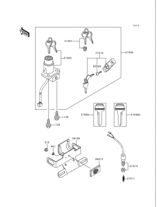 KH125 Замок зажигания