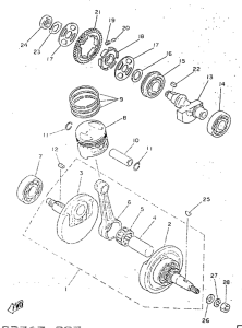 SR250 Коленвал и поршень