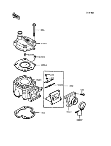 KX60 Цилиндр и головка цилиндров