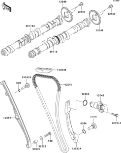 ZX636 Распред вал