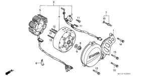 MTX125 Left crankcase cover /  generator