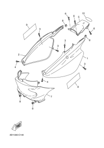 CW50RS Боковые обтекатели