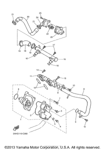 YZF600RS Водяной насос