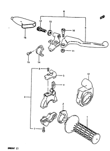 RM80 Рукоятка газа и тормоза
