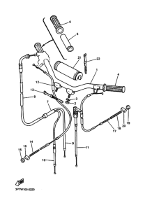 PW50 Рулевой рычаг и кабель