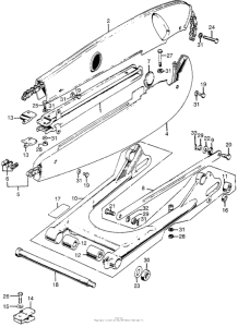 CA175 Ca175 chain case + swingarm