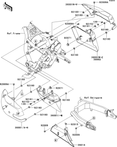 VN1700 Боковые обтекатели
