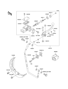 KX125 Главный тормозной цилиндр