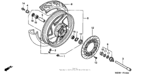 VF750C Переднее колесо