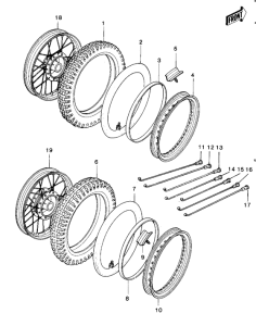 KDX400 Колеса,покрышки