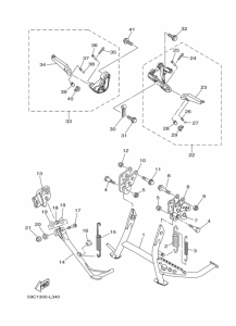 XP500A Support & repose pied