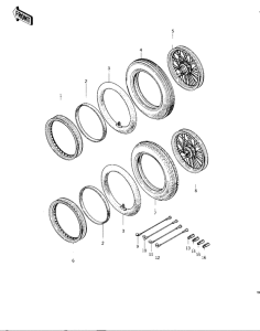 KZ400 Колеса,покрышки
