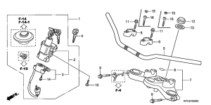 XL125V Handle pipe / top bridge