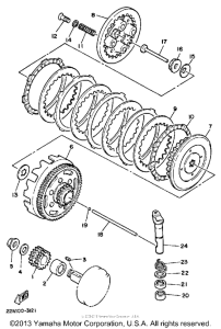 YZ80L Сцепление
