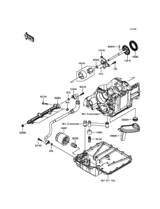 ZX1400 Масляный насос и фильтр