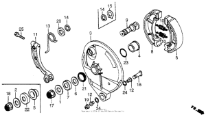 CR250R Rear brake panel 84-86