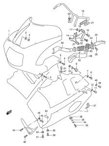 GSX-R400 Cowling fitting set