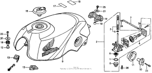 VF500F Топливный бак