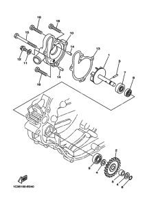 YZ125 YZ125W1 Водяная помпа