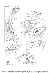 XVS650AT Топливный бак