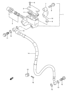 RMX250 Передний тормозной цилиндр