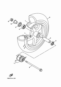 XC125SR フロントホイール