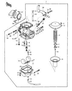 KZ250 Carburetor assy