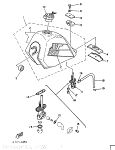 XT350 Топливный бак