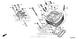 VT750C2B Передняя головка цилиндров