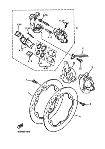 XJ900S Передний суппорт