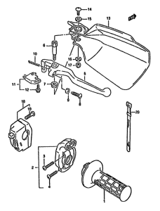 DR350 Right handle switch