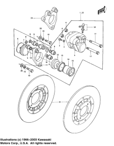KZ1000 Передний суппорт