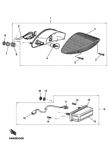 BT1100 Taillight unit ass`y